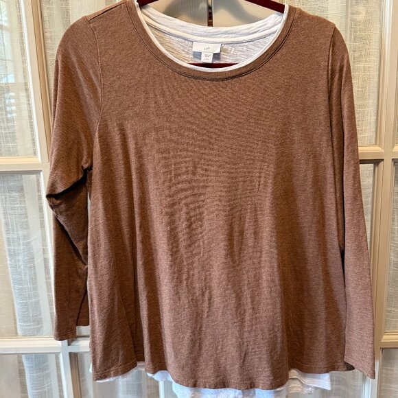 J. Jill Long Sleeve Layered Tee - Picture 1 of 4